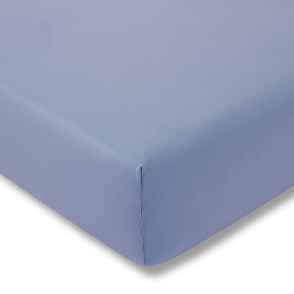 Prześcieradło z gumką jersey 120x200 cm HELLBLAU feinjersey